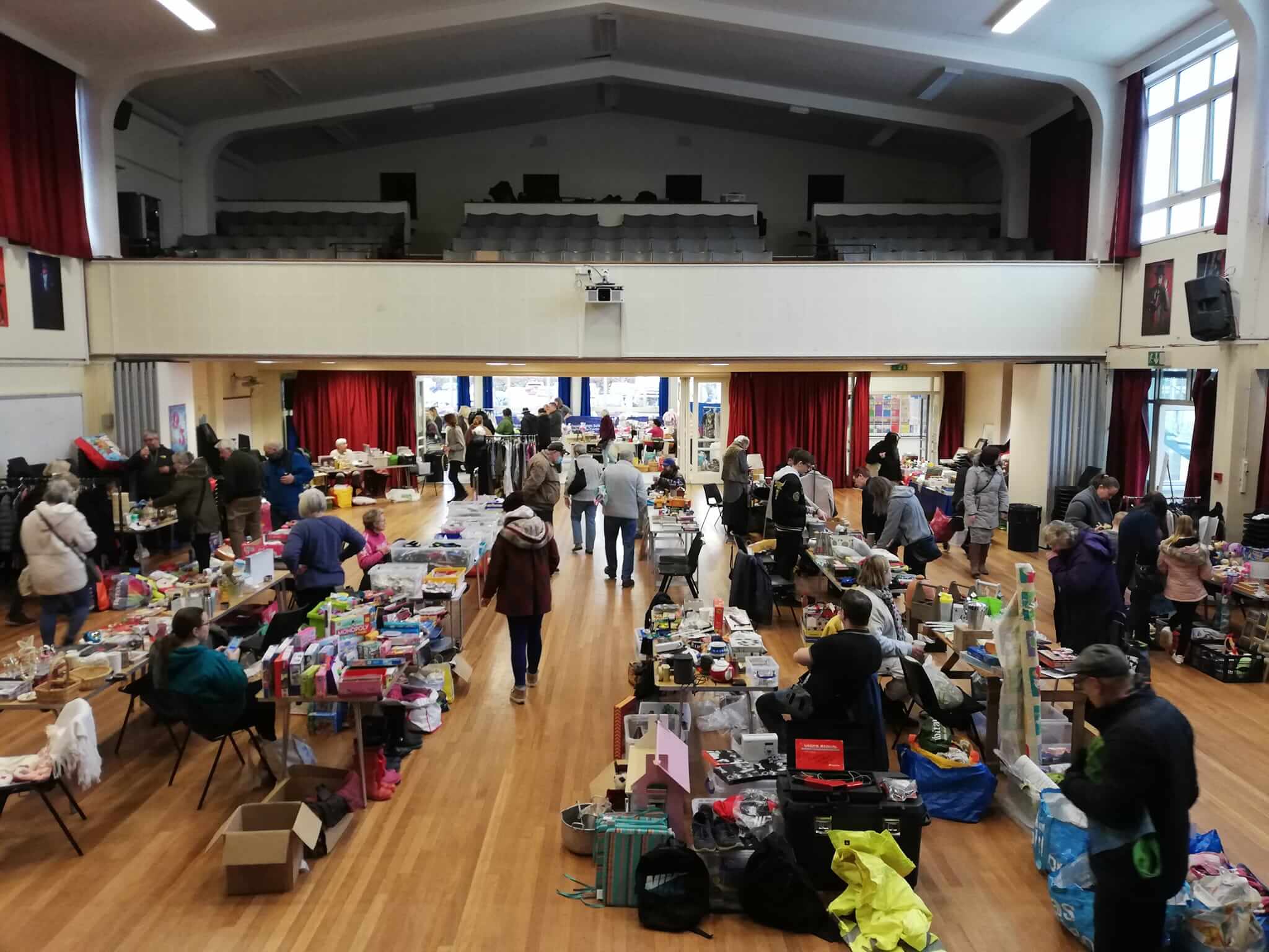 Hellesdon High School car boot sale indoors