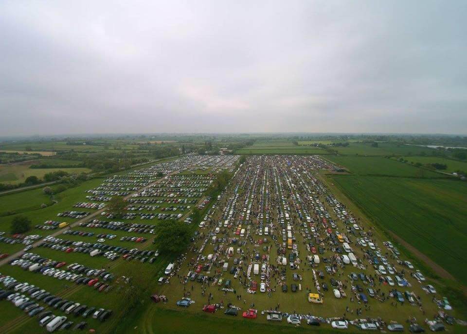 Sky view of Croft Car Boot