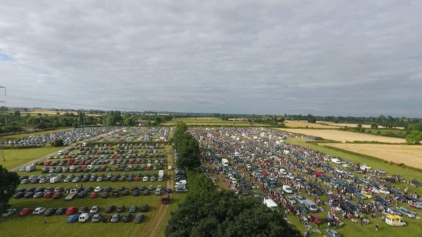 Sky view of Croft Car Boot