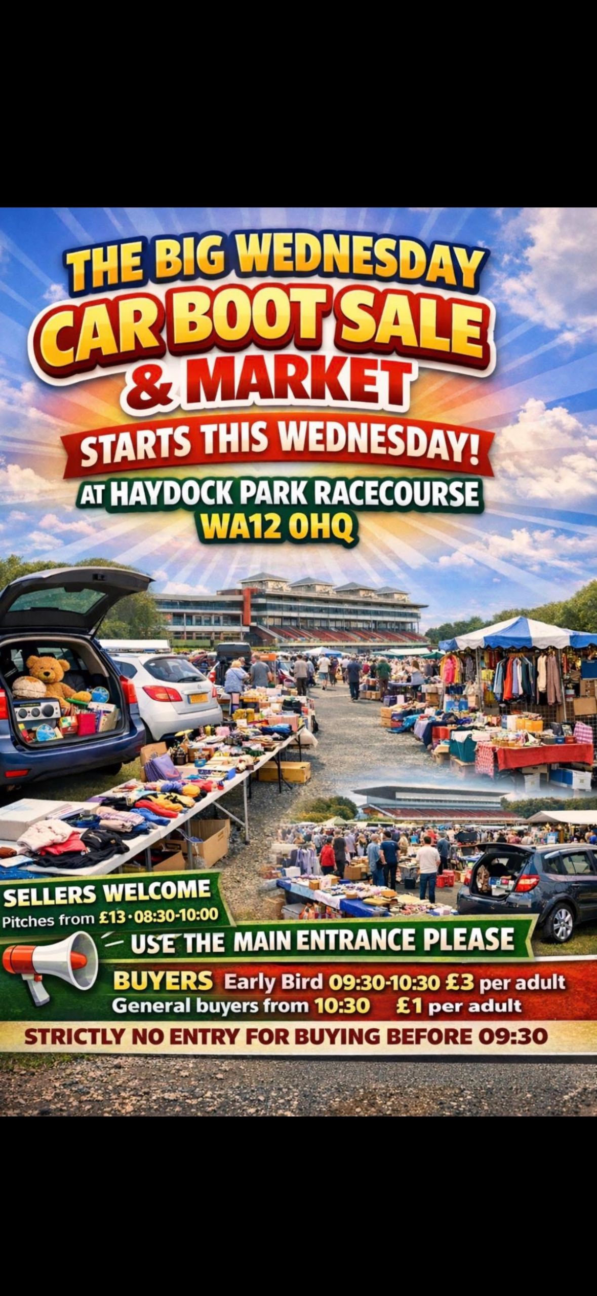 Haydock Racecourse car boot market
