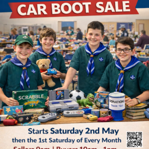 1st Upminster Scouts Monthly Boot Sale