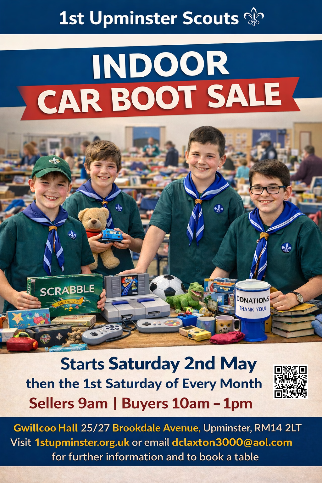 1st Upminster Scouts Monthly Boot Sale