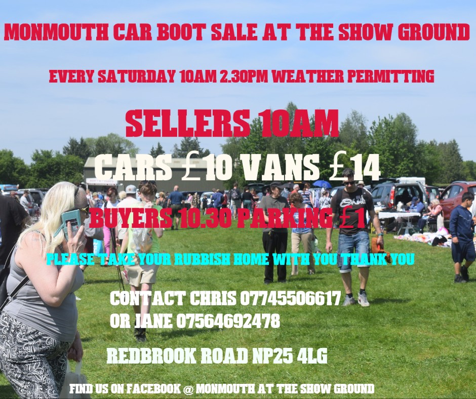 Monmouth car boot sale at the showground